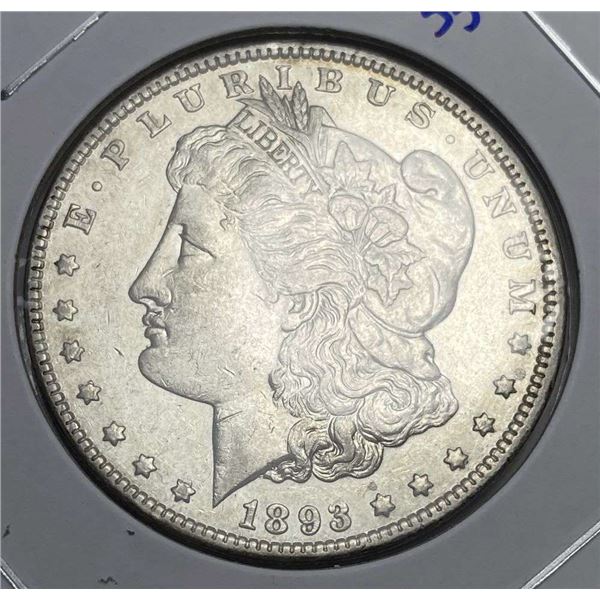 1893 Morgan Silver Dollar AU55