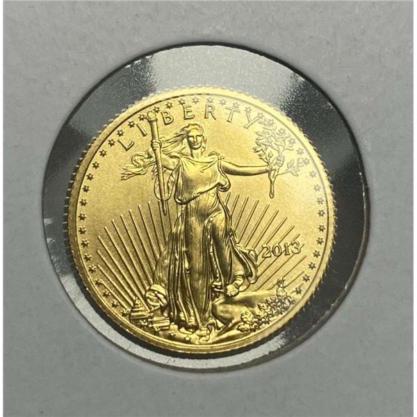2013 American $5 Gold Eagle 1/10 ozt