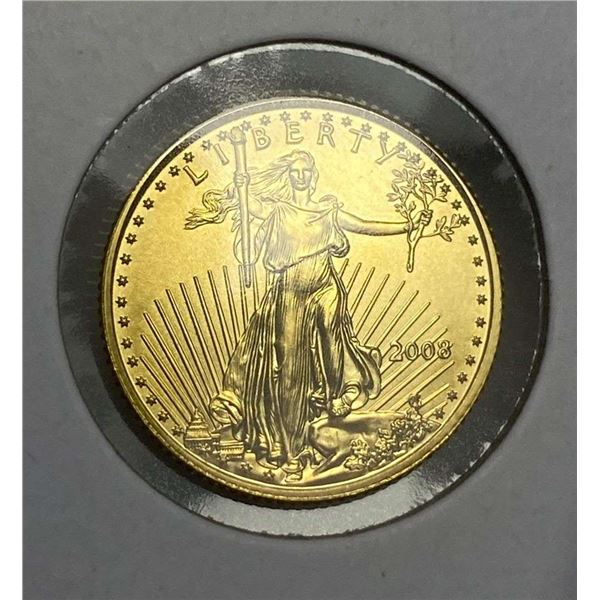2008 American $5 Gold Eagle 1/10 ozt