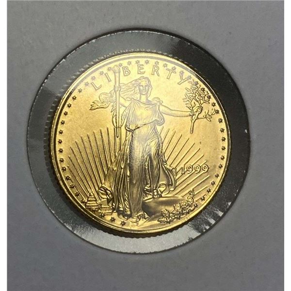 1999 American $5 Gold Eagle 1/10 ozt