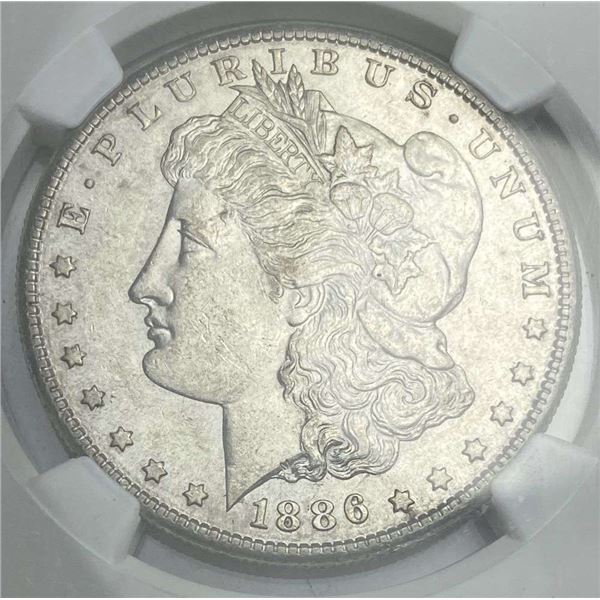 1886-S Morgan Silver Dollar NGC AU55