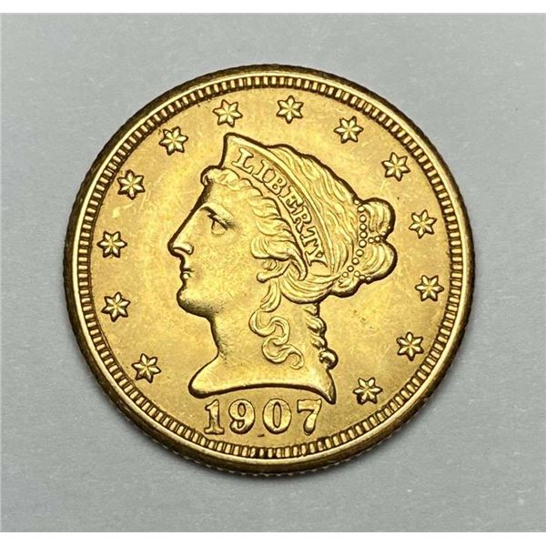 1907 Gold $2.50 Liberty Head MS62