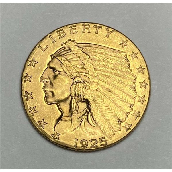 1925-D Gold $2.50 Indian Head MS63