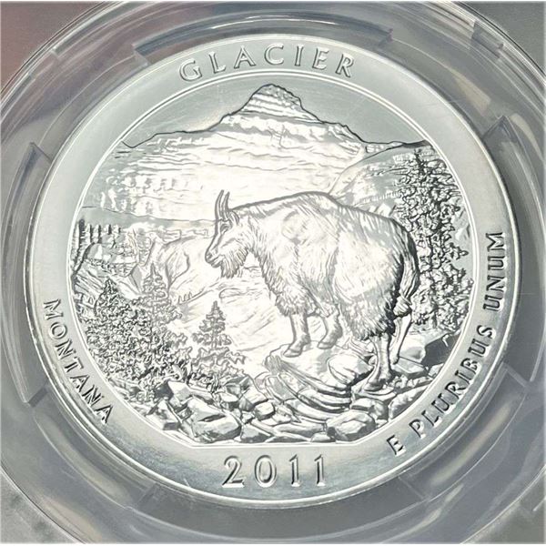 2011 ATB Montana "Glacier" 5 ozt .999 Silver ANACS MS69 First Strike