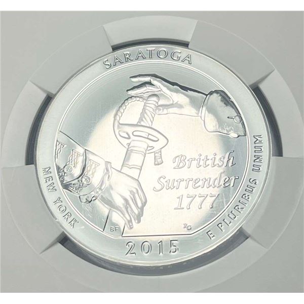 2015 ATB New York "Saratoga" 5 ozt .999 Silver NGC MS69 DPL Early Releases