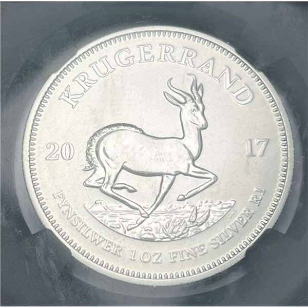 2017 South Africa Krugerrand 1 ozt Silver NGC SP70 First Day of Issue