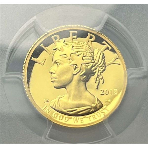 2018-W American Liberty $10 High Relief 1/10th ozt .9999 Gold PCGS PR70 DCAM First Strike