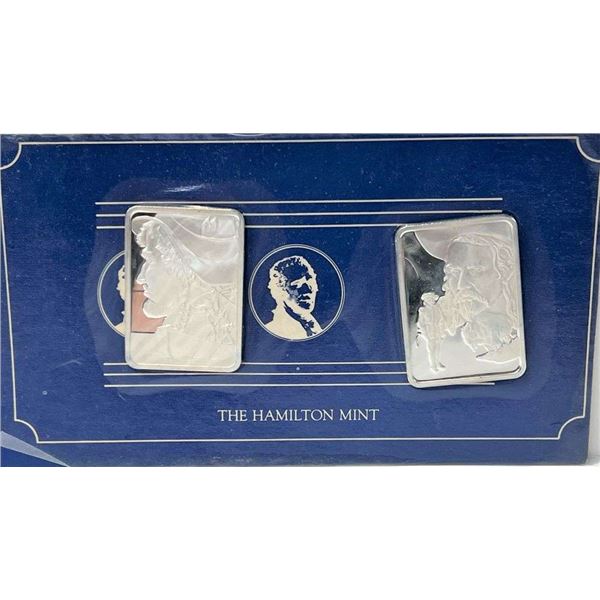 (2) The Hamilton Mint Collectors 1 ozt .999 Silver Bars