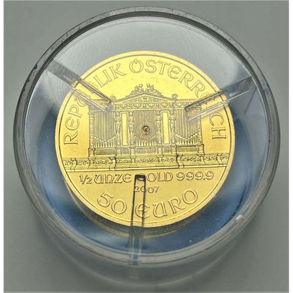 Last Minute! (10) Mint Sealed 2007 Austrian Philharmonic 1/2 ozt .9999 Gold