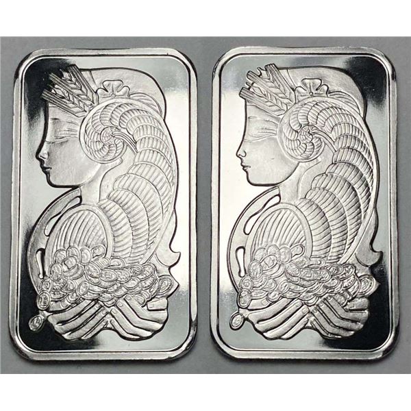 Last Minute! (2) Consecutive PAMP Suisse .9995 Platinum 1 ozt Bars