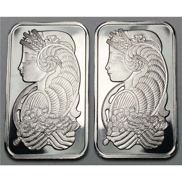 Last Minute! (2) Consecutive PAMP Suisse .9995 Platinum 1 oztBars