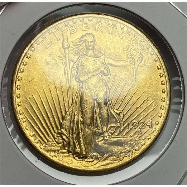 Last Minute! 1924 Gold $20 Saint Gaudens MS64