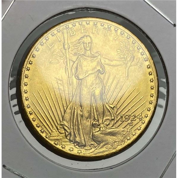 Last Minute! 1924 Gold $20 Saint Gaudens MS65