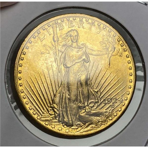 Last Minute! 1924 Gold $20 Saint Gaudens MS65