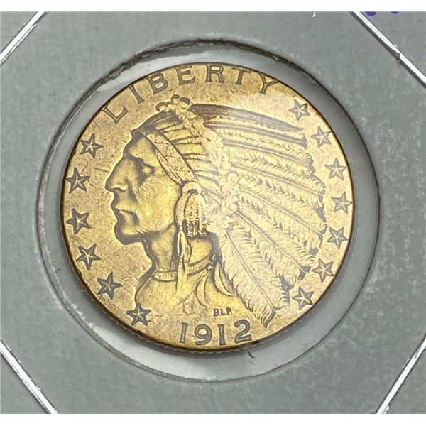 Last Minute! 1912 Gold $5 Indian Head AU