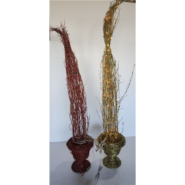 LED Glitter Twig Decorations