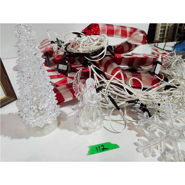 Light-up Candy Canes and Snowflakes