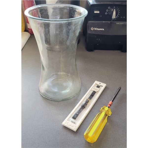 Vase, Watch Strap & Screw Driver