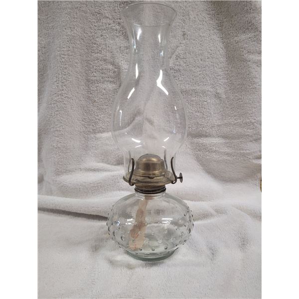 Vintage Glass Oil Lamp