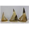 Image 1 : SET OF 3 BRASS SHIPS
