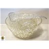 LG & SM PUNCH BOWL WITH 12 CUPS & LADLE