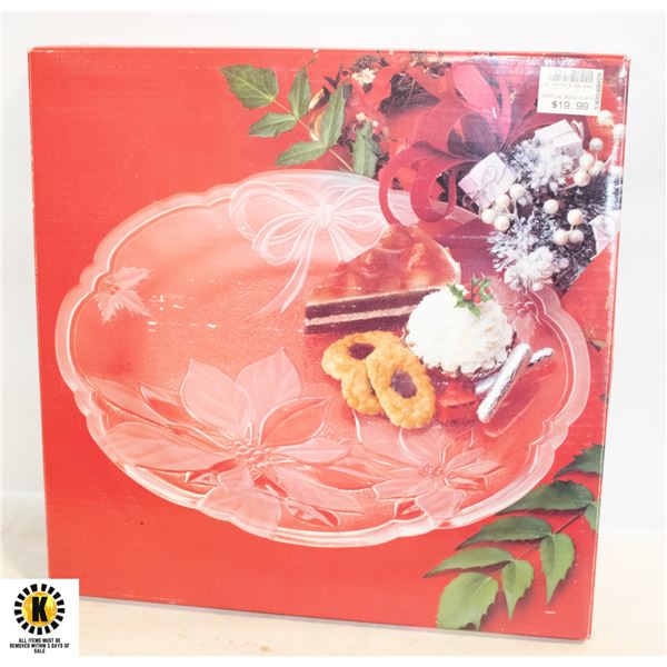 CHRISTMAS SEVING PLATTER WITH BOX