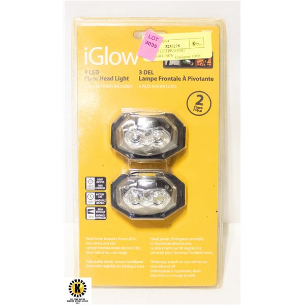 Z-GLOW 3 LED PIVOTING HEADLIGHT- NEW