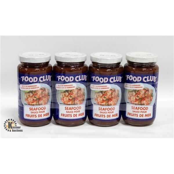 4 JARS OF FOOD CLUB SEAFOOD SAUCE 250ML
