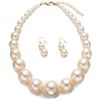 YUHUAN WOMENS FAUX BIG FASHION PEARL SET