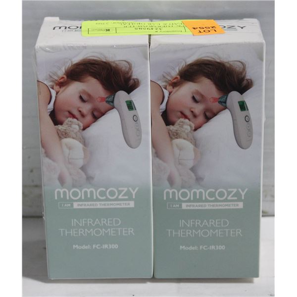 NEW 2PK THERMOMETER FOREHEAD & EAR DIGITAL