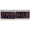 Image 1 : 1973 PAIR "X" ALBERTA LICENSE PLATES