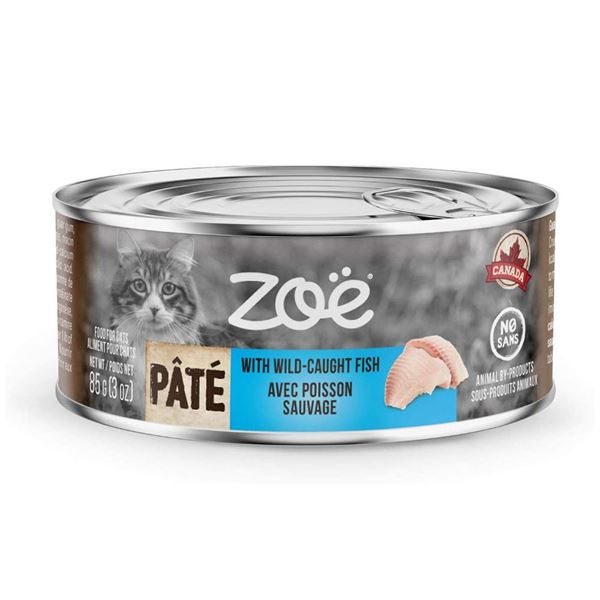 5 X 85G CANS ZOE WILD CAUGHT FISH CAT FOOD - PATE