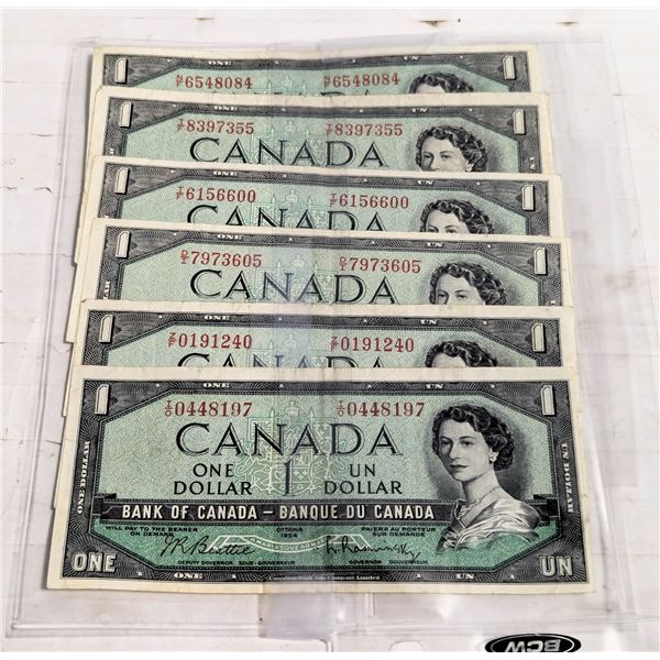 6X1954 $1 NOTES