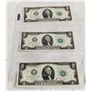 Image 1 : 3X$2 US BANK NOTES CONSECUTIVE SE #'S