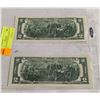 Image 2 : 2X$2 US BANK NOTES CONSECUTIVE SE #'S