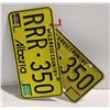 Image 1 : SET OF 1978 ALBERTA LICENSE PLATESÿ