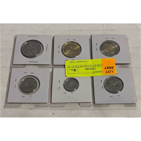 KING CHARLES III COIN SET $2 $1 .50 ,25 ,10 ,5