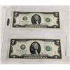 Image 1 : 2 CONSECUTIVE $2 US NOTES