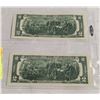 Image 2 : 2 CONSECUTIVE $2 US NOTES