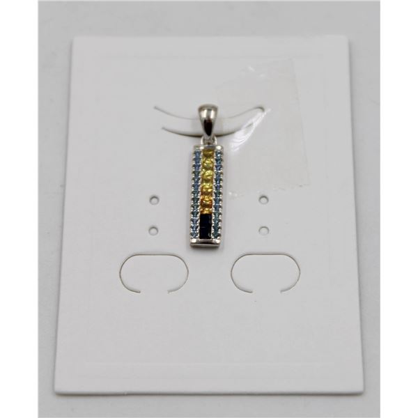 #45-HEATED FUNCY COLOUR SAPPHIRE PENDANT
