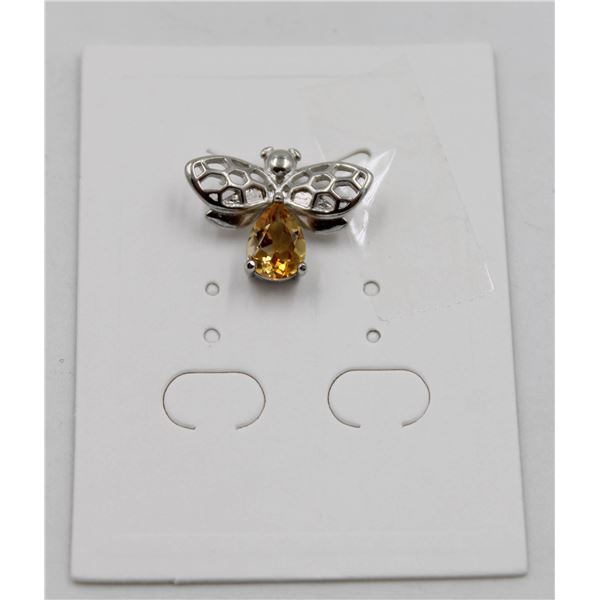 #64-UNTREATED YELLOW CITRINE PENDANT