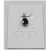 Image 1 : #68-HEATED BLUE SAPPHIRE PENDANT