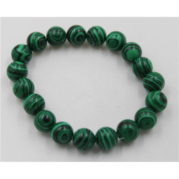 #143-GREEN MALACHITE GEMSTONE BRACELET