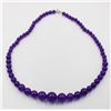 Image 1 : # 89-NATURAL PURPLE JADE NECKLACE   6.5-14MM