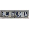 Image 1 : MATCHING 1966 ALBERTA PLATES XL-01-17
