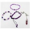 Image 1 : AMETHYST JEWELLERY (3 BRACELETS