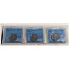 Image 1 : THREE CCCS CERTIFIED $0.50 COINS - 1976 SP-65;