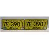 Image 1 : MATCHING PUBLIC SERVICE PLATES ALBERTA 7E-3901