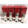 Image 1 : 4X PEWTER CUPS ANAMORPHIC