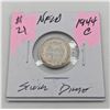 Image 1 : 28)  NEWFOUNDLAND 1944C DIME, 92.5% SILVER.